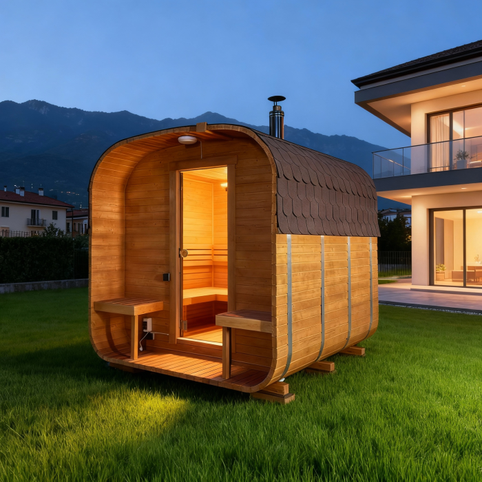 Sauna Quadro 2m + terrace 0,4m (D 2.2) SR-1,75m